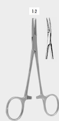 Затискач ХОЛСТЕДА (HALSTED) кровоспинний типу «москіт», прямий, 14,0 см (cm), 1х2 зубці